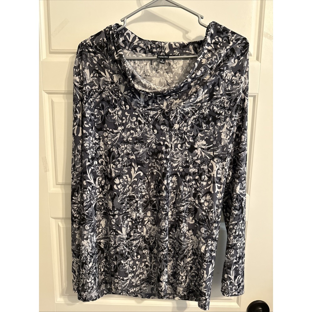 Rafaella Small Soft Gray/Black Women's‎ Top